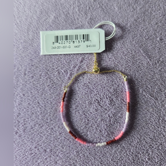 Gorjana Malibu Gigi Beaded Striped Adjustable Bracelet NWT - Picture 3 of 4